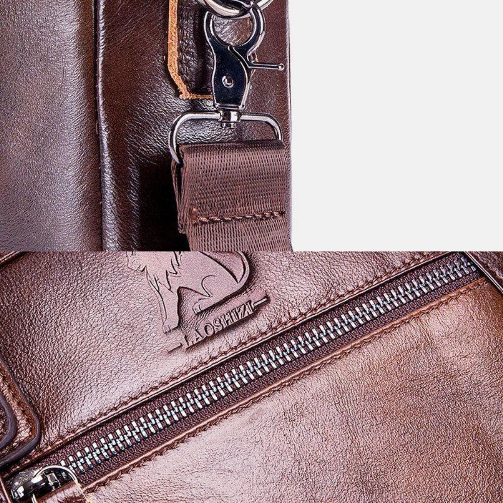 Echtes Leder Vintage Handtasche Umhängetasche Umhängetasche Für Männer