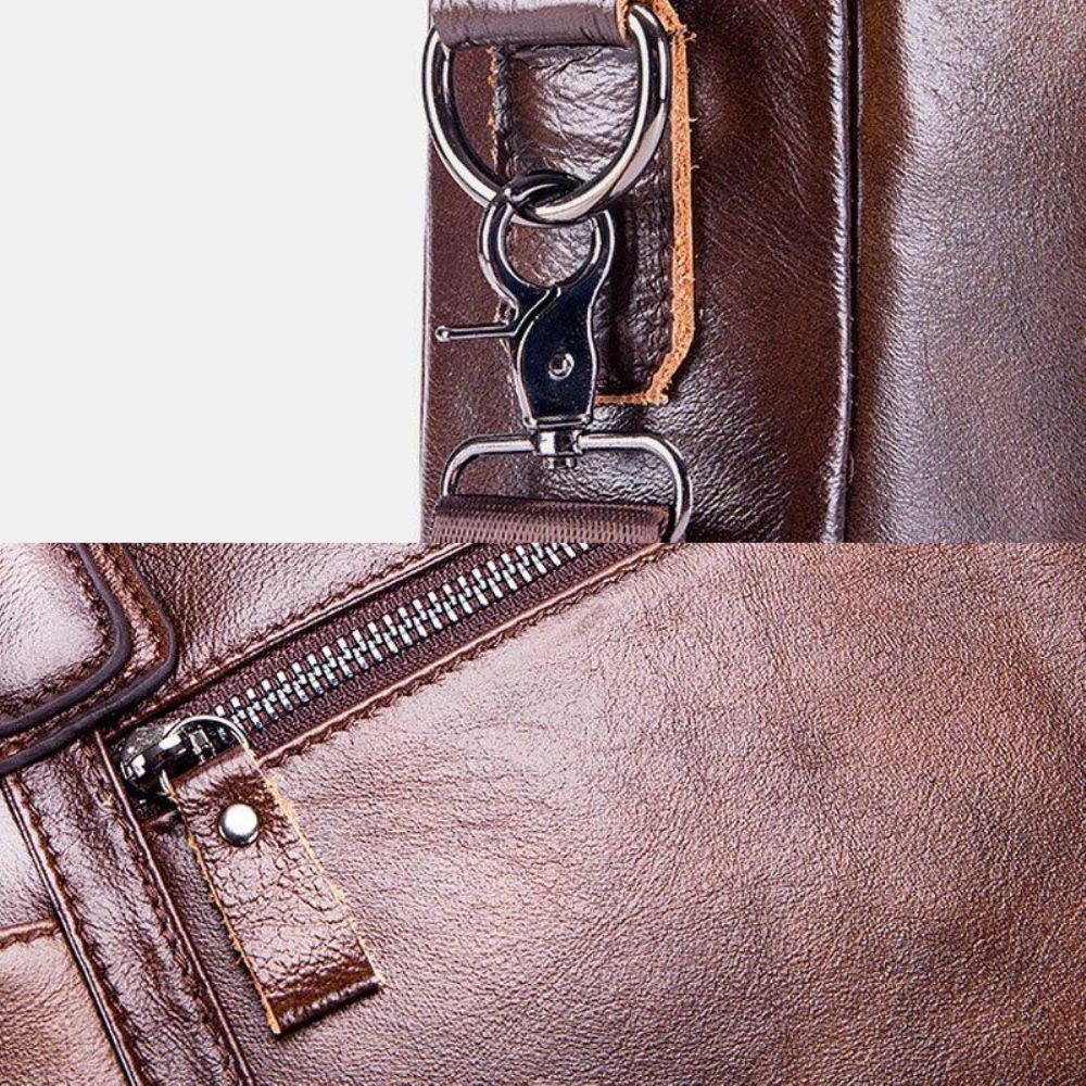 Echtes Leder Vintage Handtasche Umhängetasche Umhängetasche Für Männer