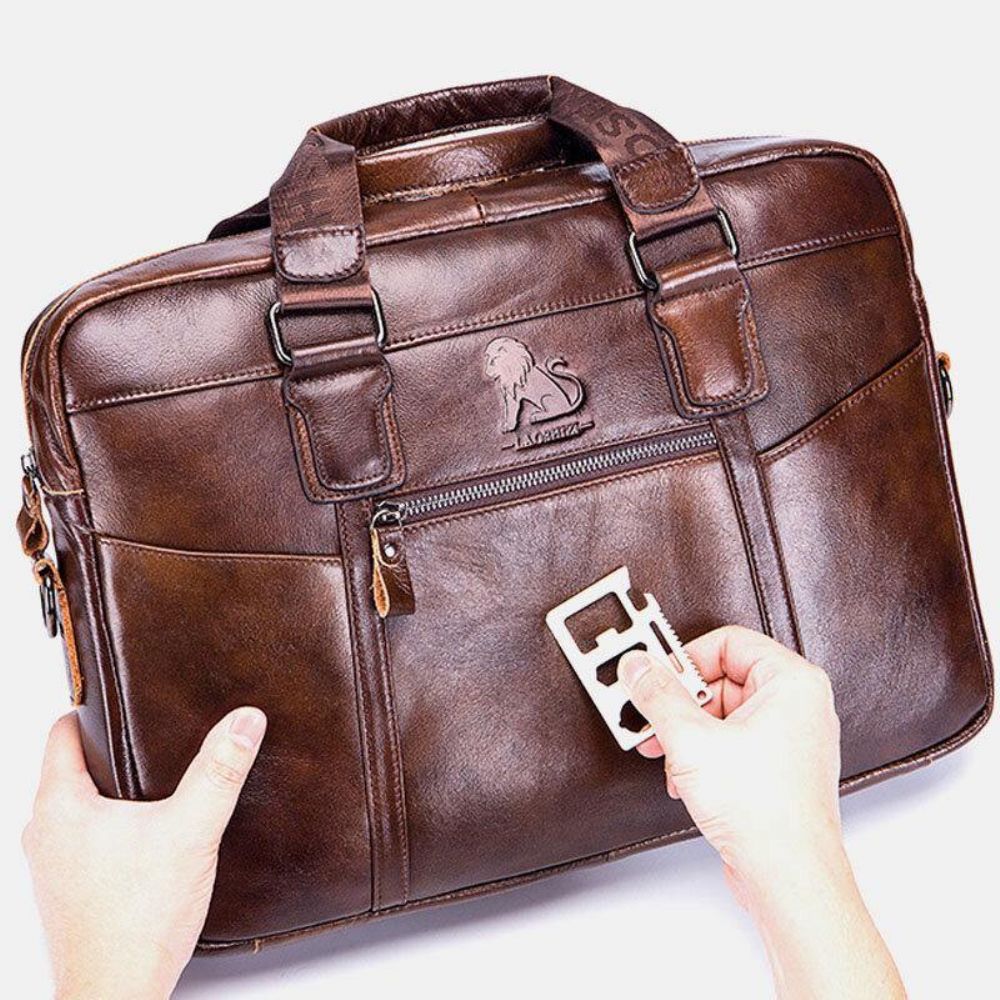 Echtes Leder Vintage Handtasche Umhängetasche Umhängetasche Für Männer