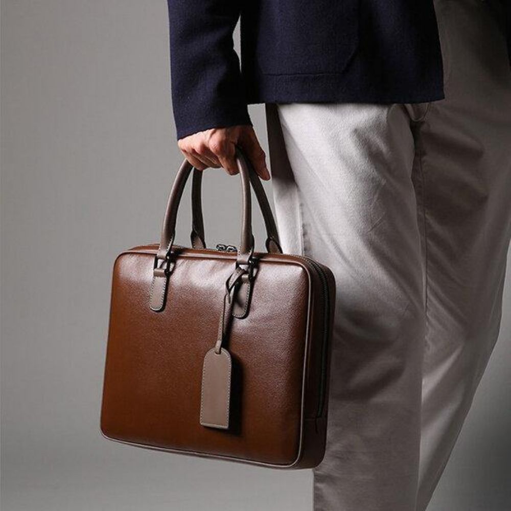 Ekphero Herren Business Handtasche Lässige Multifunktions-Laptoptasche