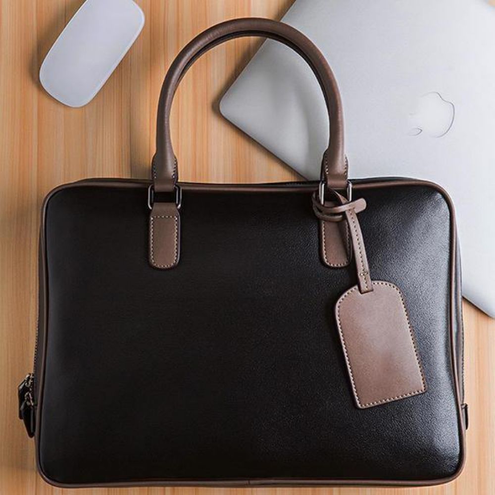 Ekphero Herren Business Handtasche Lässige Multifunktions-Laptoptasche