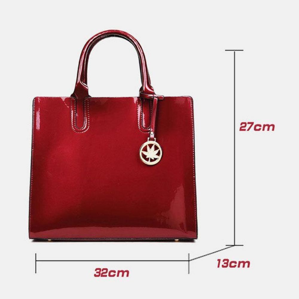 Frauen 3 Stücke Pu Leder Mehrteilige Leder Einfarbig Damen Taschen Handtasche Handtasche Umhängetasche