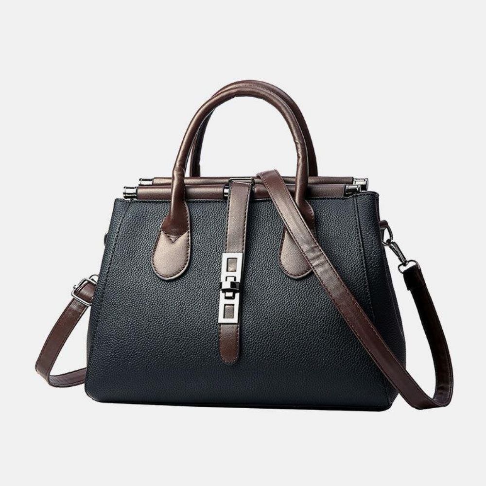 Frauen Pu Leder Mode Casual Mittlere Kapazität Einfarbig Multi-Carry Handtasche Umhängetasche Umhängetasche