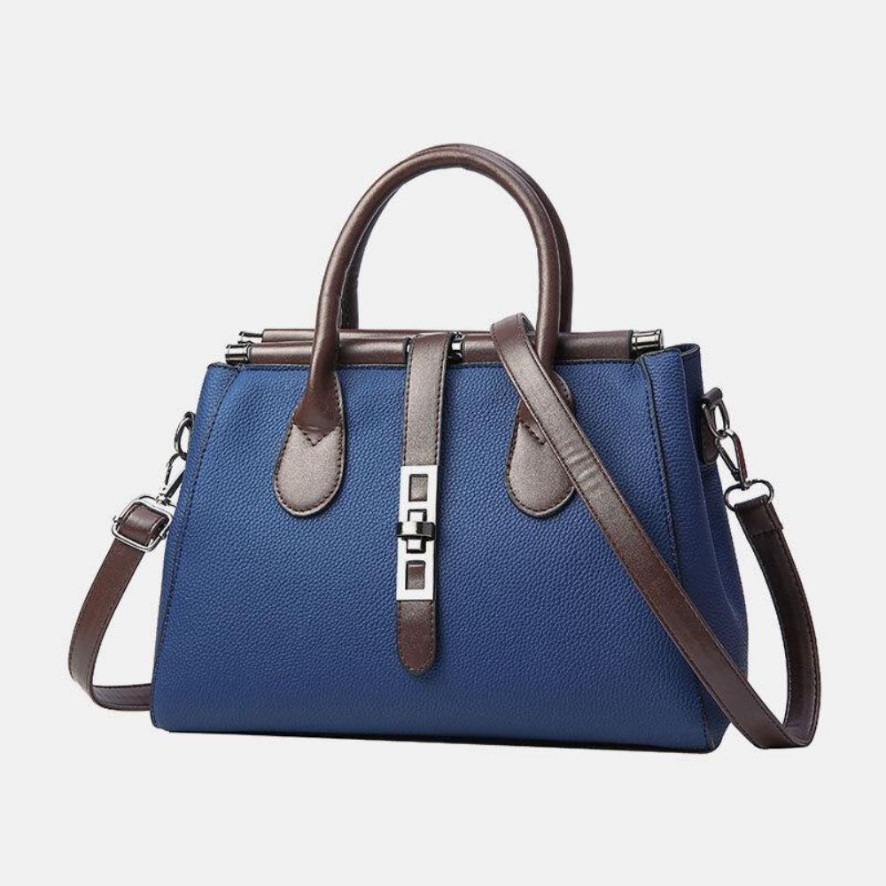 Frauen Pu Leder Mode Casual Mittlere Kapazität Einfarbig Multi-Carry Handtasche Umhängetasche Umhängetasche