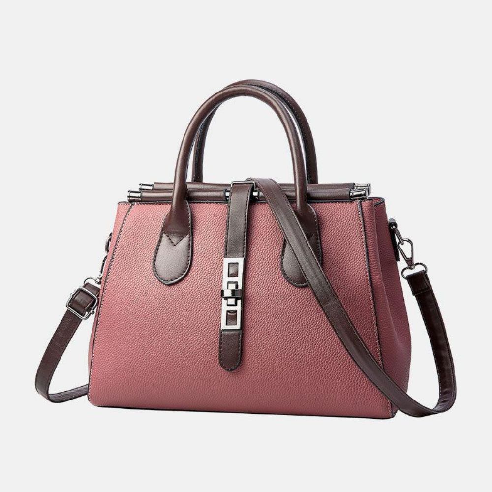 Frauen Pu Leder Mode Casual Mittlere Kapazität Einfarbig Multi-Carry Handtasche Umhängetasche Umhängetasche