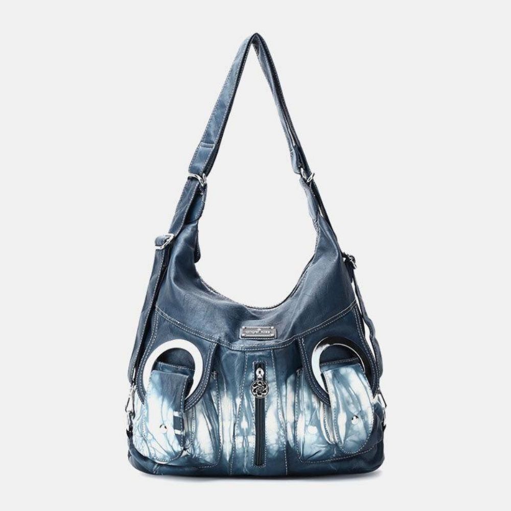 Frauen Tie Dye Multi-Carry Wasserdichte Umhängetasche Mit Großer Kapazität Umhängetasche Handtasche Rucksack