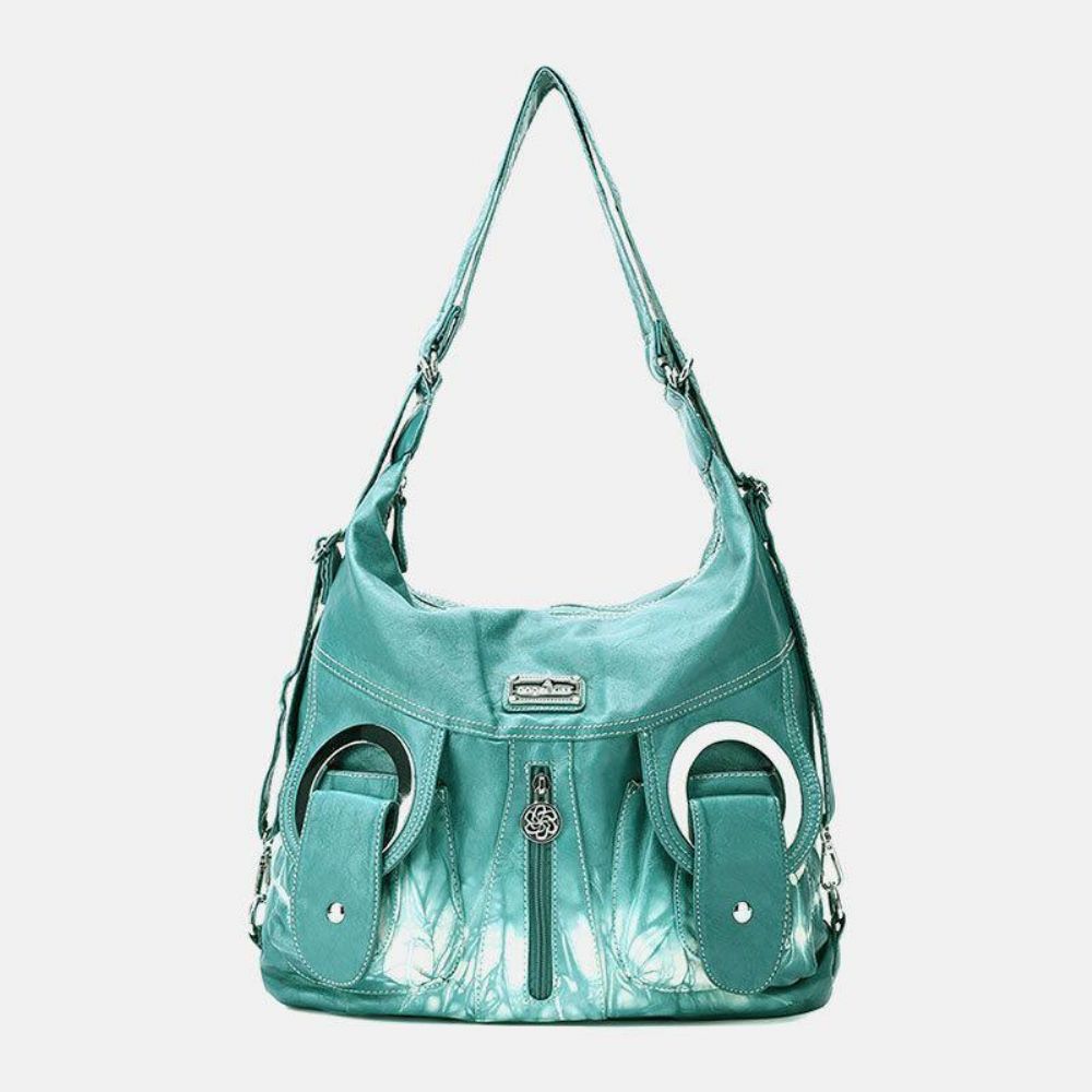 Frauen Tie Dye Multi-Carry Wasserdichte Umhängetasche Mit Großer Kapazität Umhängetasche Handtasche Rucksack