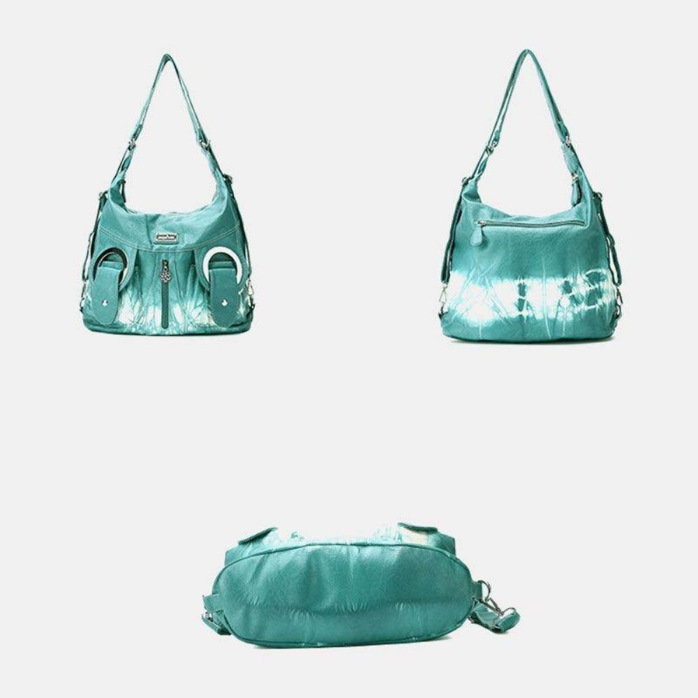 Frauen Tie Dye Multi-Carry Wasserdichte Umhängetasche Mit Großer Kapazität Umhängetasche Handtasche Rucksack