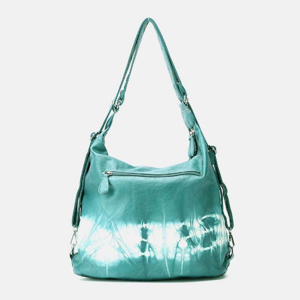 Frauen Tie Dye Multi-Carry Wasserdichte Umhängetasche Mit Großer Kapazität Umhängetasche Handtasche Rucksack