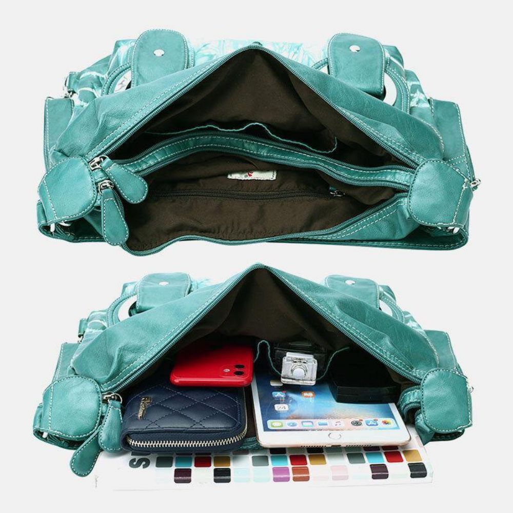 Frauen Tie Dye Multi-Carry Wasserdichte Umhängetasche Mit Großer Kapazität Umhängetasche Handtasche Rucksack