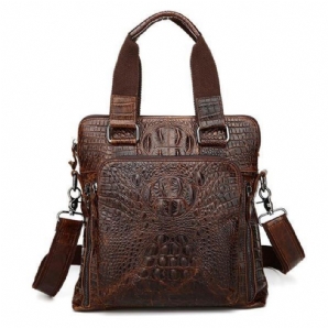 Herren Echtes Leder Alligator Business Bag Handtasche