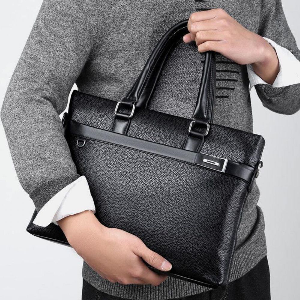 Herren Kunstleder Business 15.6 Zoll Laptoptasche Aktentaschen Handtasche Umhängetasche