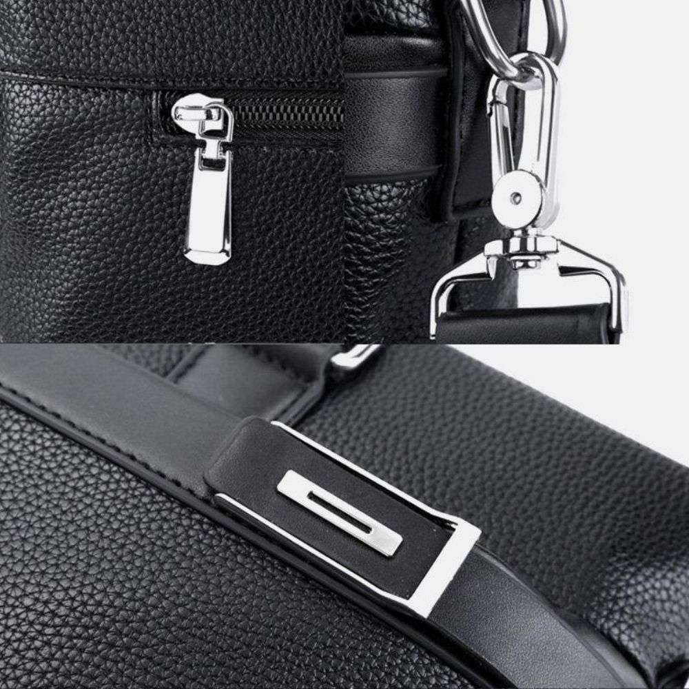 Herren Kunstleder Business 15.6 Zoll Laptoptasche Aktentaschen Handtasche Umhängetasche