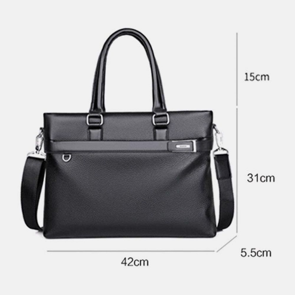 Herren Kunstleder Business 15.6 Zoll Laptoptasche Aktentaschen Handtasche Umhängetasche