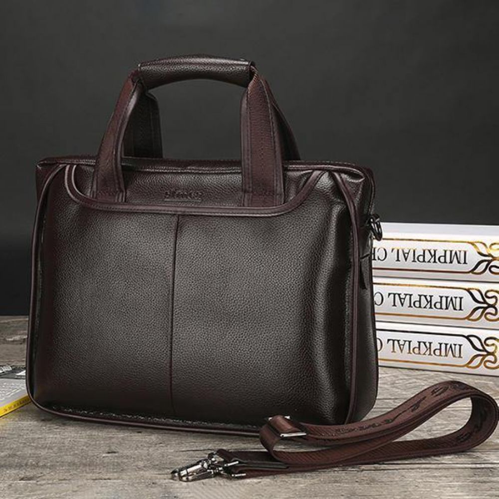 Herren Kunstleder Business Handtasche Laptoptaschen Aktentasche Umhängetasche