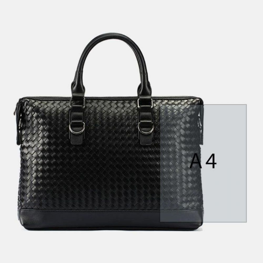 Herren Kunstleder Multi-Carry 14 Zoll Laptoptasche Aktentasche Business Handtasche Umhängetasche