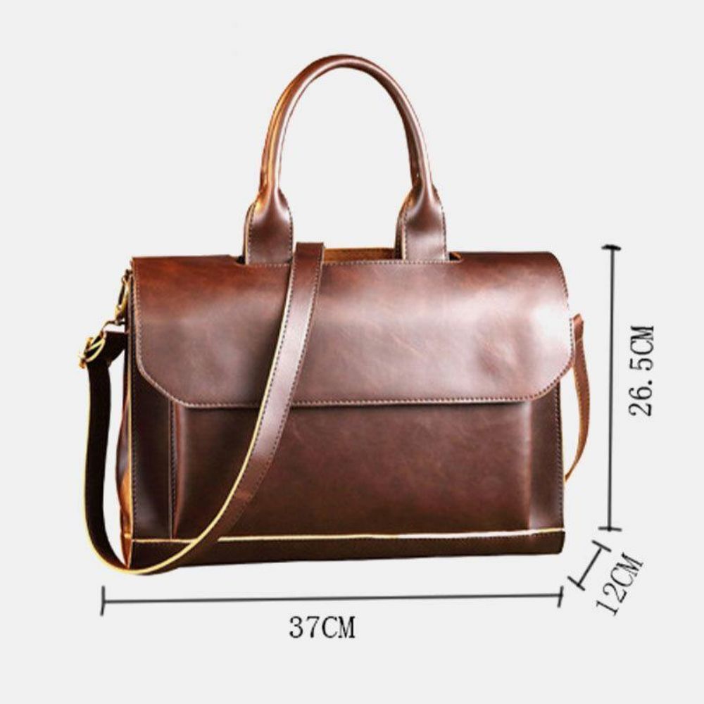 Herren Kunstleder Retro 14 Zoll Laptoptasche Aktentaschen Aktentaschen Umhängetasche Umhängetasche Handtasche