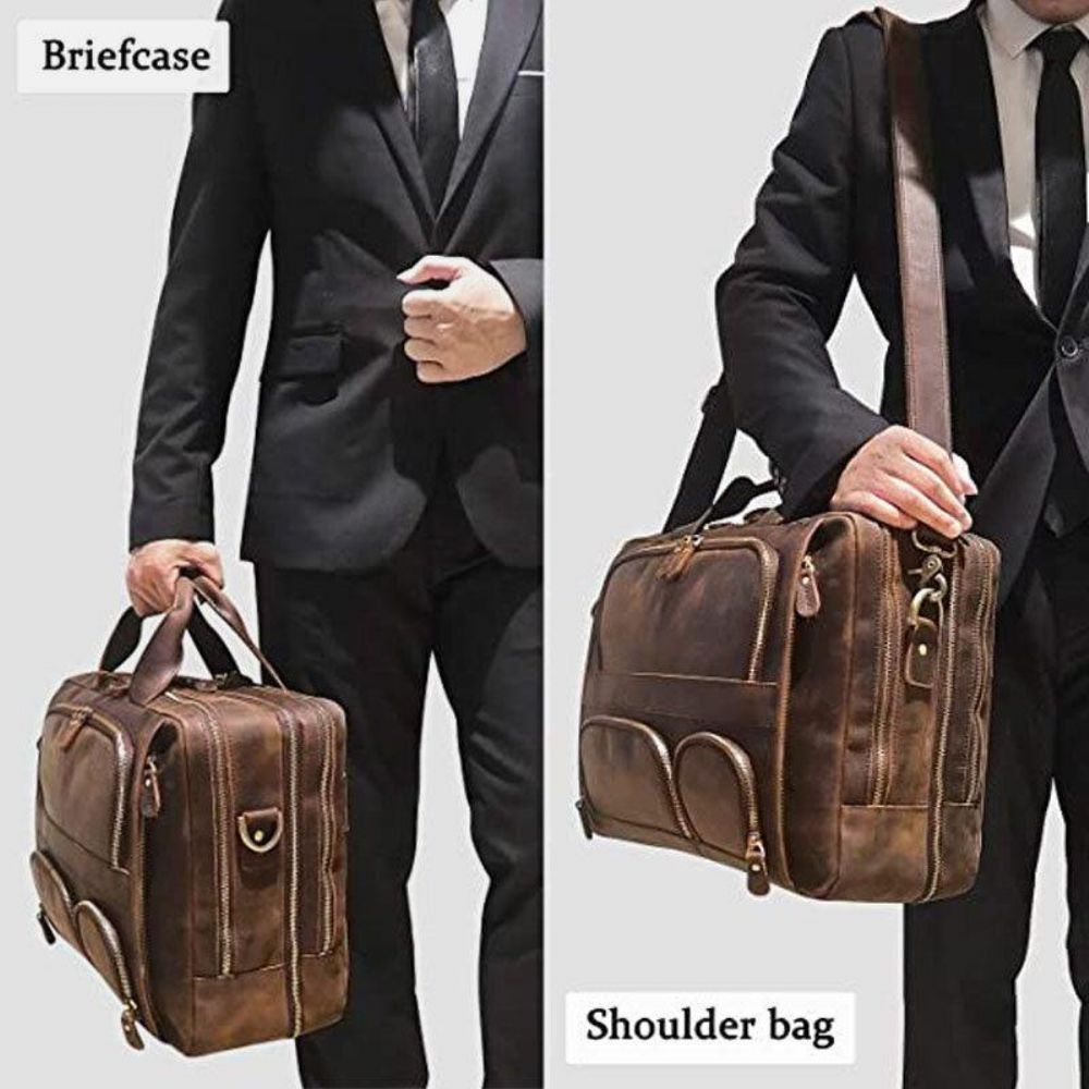 Herren Multifunktions Multi-Pocket Wasserdichte 15.6 Zoll Laptoptasche Aktentasche Business Handtasche Umhängetasche