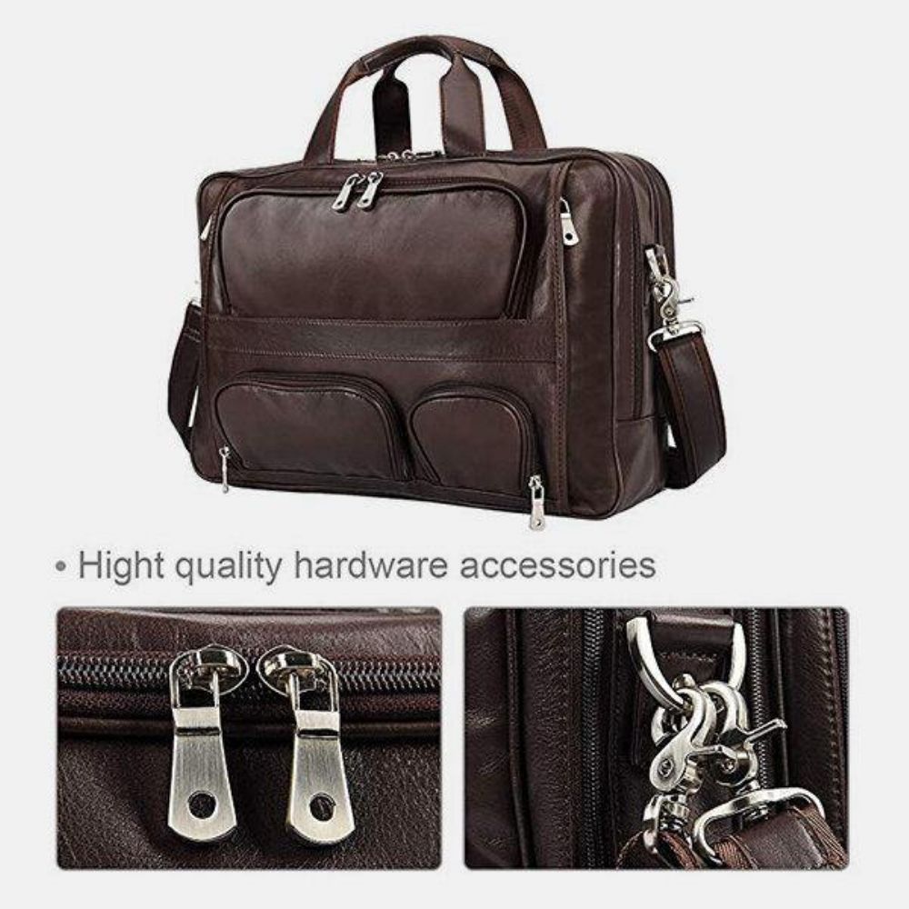 Herren Multifunktions Multi-Pocket Wasserdichte 15.6 Zoll Laptoptasche Aktentasche Business Handtasche Umhängetasche