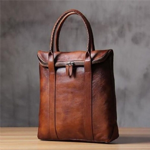 Männer Pu Leder Einfarbig Retro Business Style 13.3 Zoll Mode Laptoptasche Aktentasche Handtasche