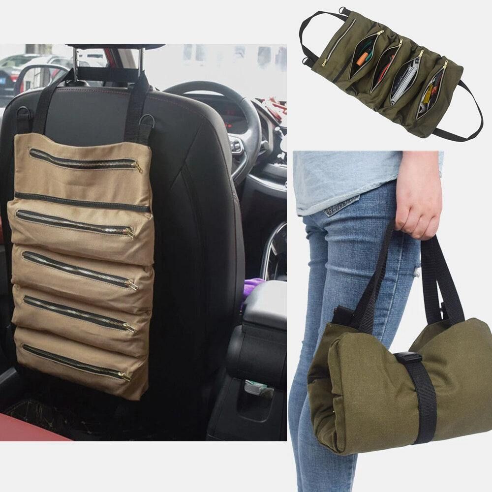 Multifunktionale Canvas Suspension Auto Aufbewahrungstasche Werkzeugtasche Tragbare Aufbewahrungstasche Für Car Kit