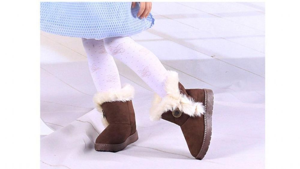 Winterstiefel Aus Superweichem Öko-Pelz Für Kinder