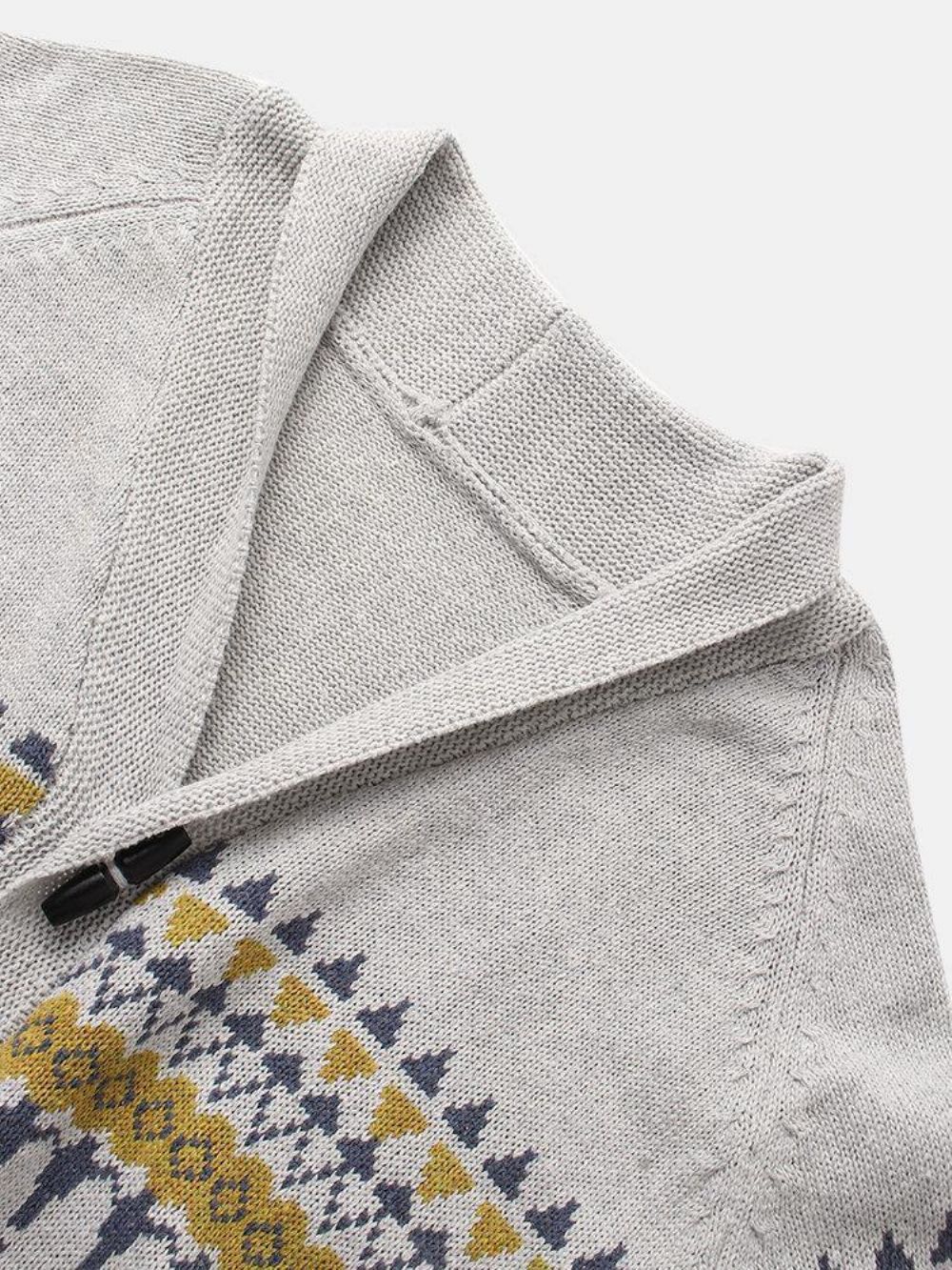 Lässige Cardigans Mit Raglanärmeln Vintage-Muster Strickknopf Vorne Für Herren