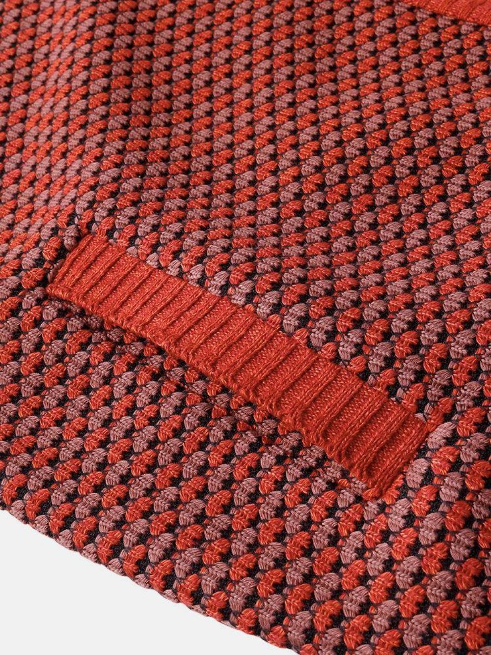 Lässige Warme Strickjacken Aus Rippstrick Mit Reißverschluss Und Schrägen Taschen Für Herren