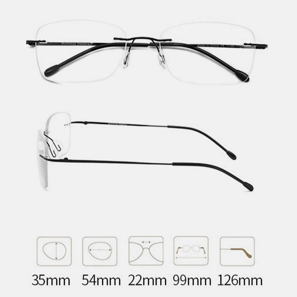 Unisex Dual-Use Frameless Multi-Focus Anti-Blaulicht Intelligente Automatische Zoom-Lesebrille Presbyopie-Brille