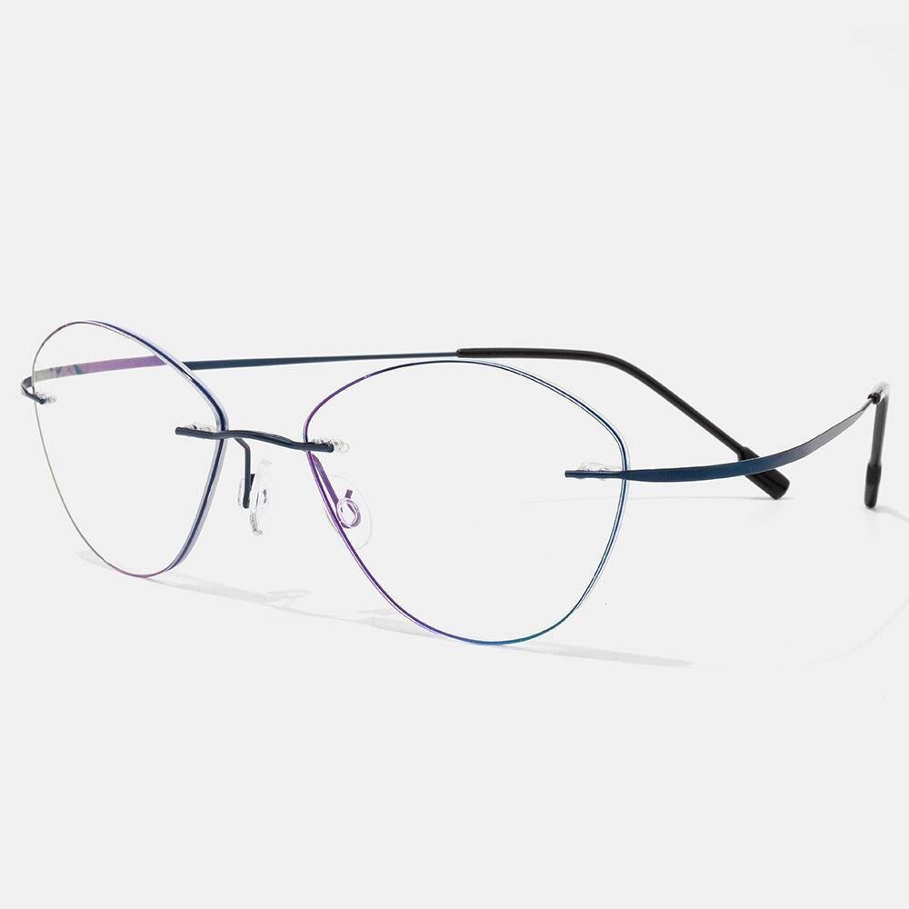 Unisex-Lesebrille Mit Weichem Katzenauge Und Feinem Rand