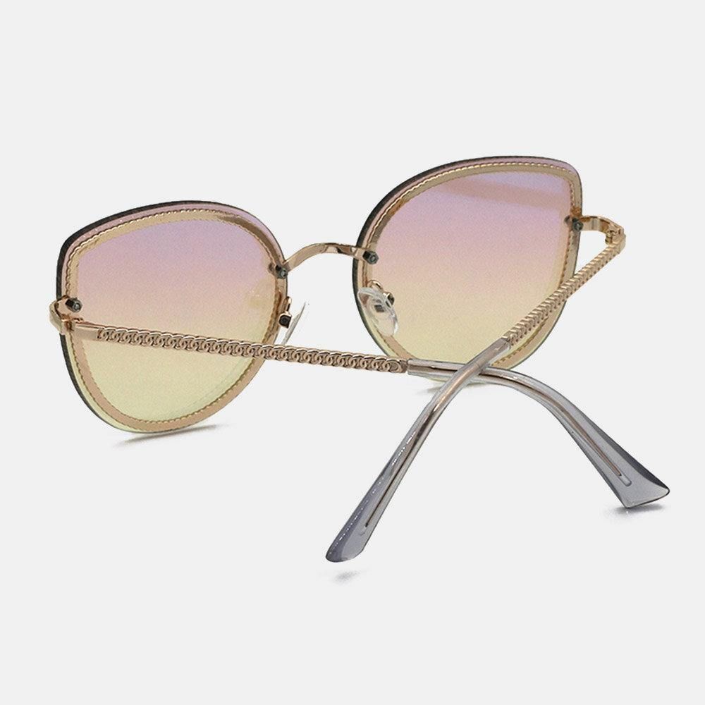 Unisex-Sonnenbrille In Tropfenform Aus Metall Mit Getönten Gläsern Und Uv-Schutz