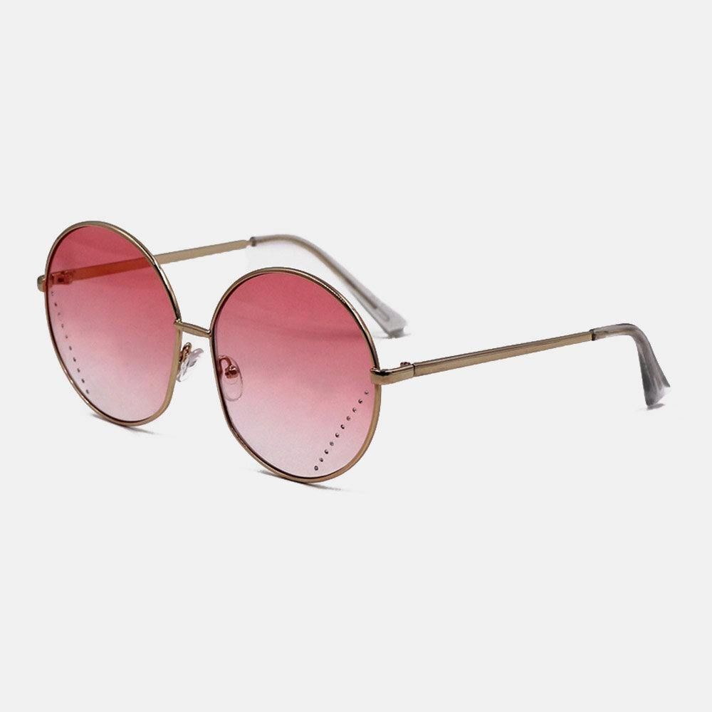 Unisex-Sonnenbrille Mit Rundem Metallrahmen Und Getönten Gläsern Uv-Schutz