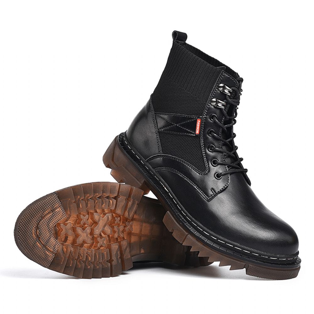 Bequeme Runde Rutschfeste High-Top-Tooling-Stiefel Für Herren