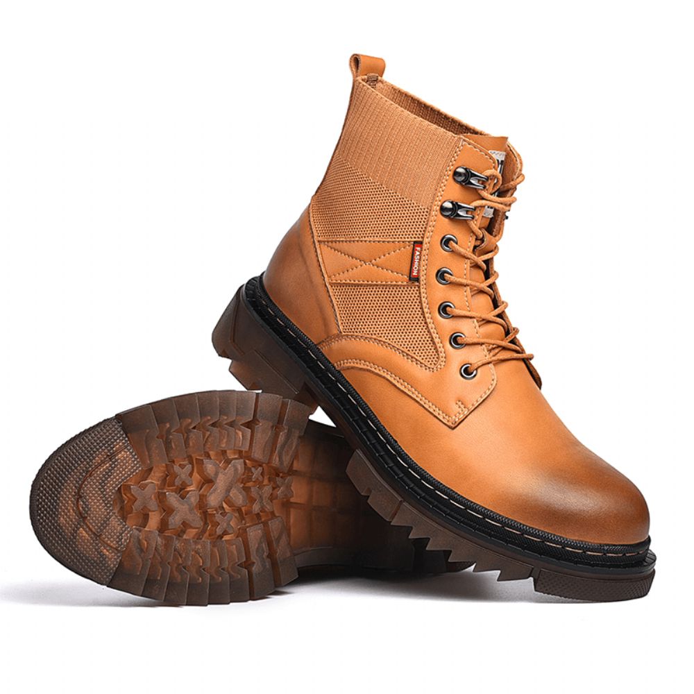 Bequeme Runde Rutschfeste High-Top-Tooling-Stiefel Für Herren