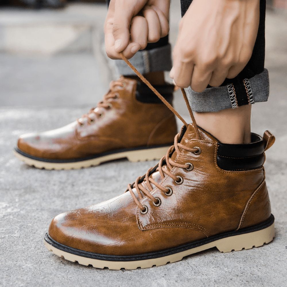 Bequeme Rutschfeste Lässige Werkzeugstiefel Für Herren Im Retro-Stil