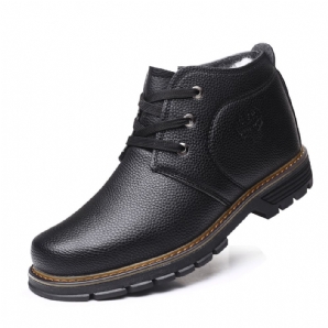 Herren Bequeme Mikrofaser Leder Warme Business Casual Winter Stiefeletten