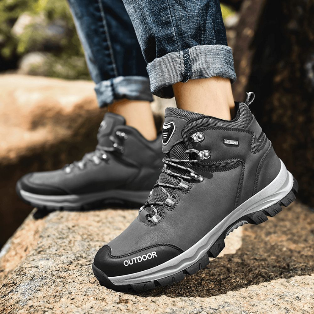 Herren Outdoor Rutschfeste Weiche Sohle Wanderschuhe Zum Schnüren