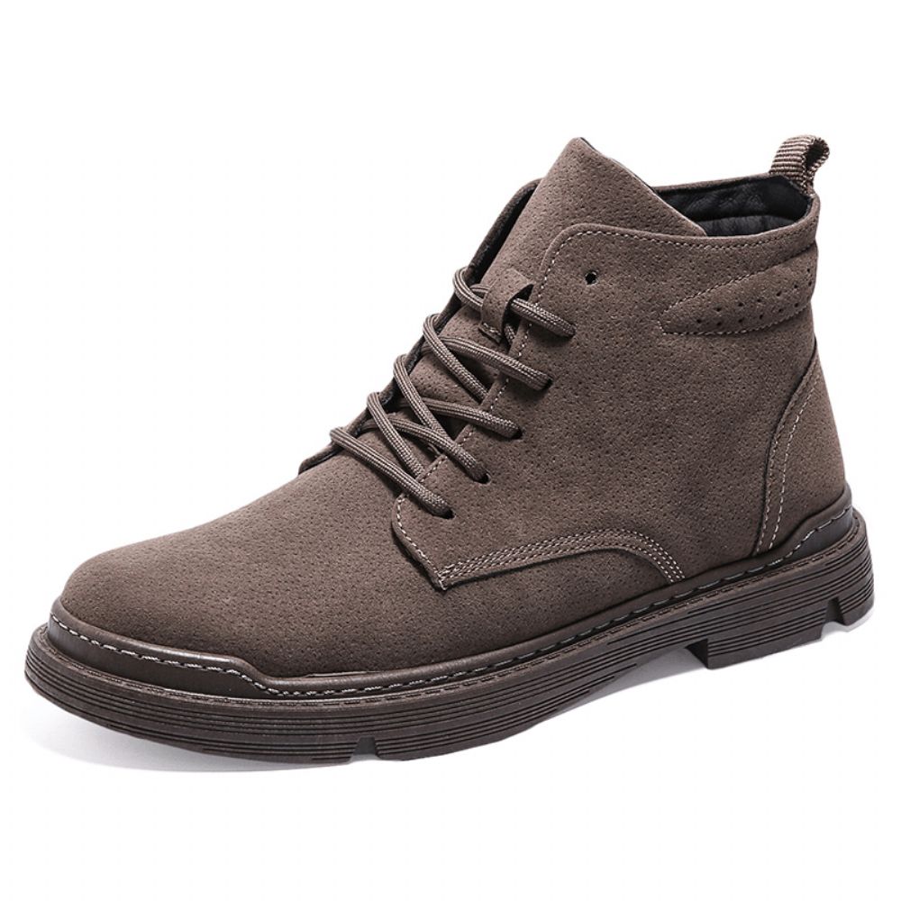 Herren Retro Einfache Mikrofaser Leder Rutschfeste Casaul Tooling Stiefeletten