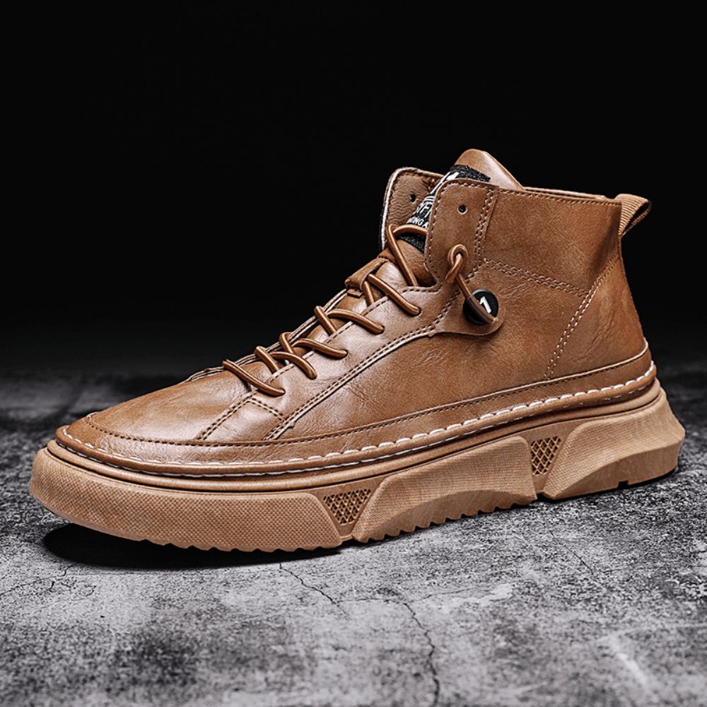 Wasserdichte High-Top-Sport-Tooling-Stiefel Aus Mikrofaserleder Für Herren