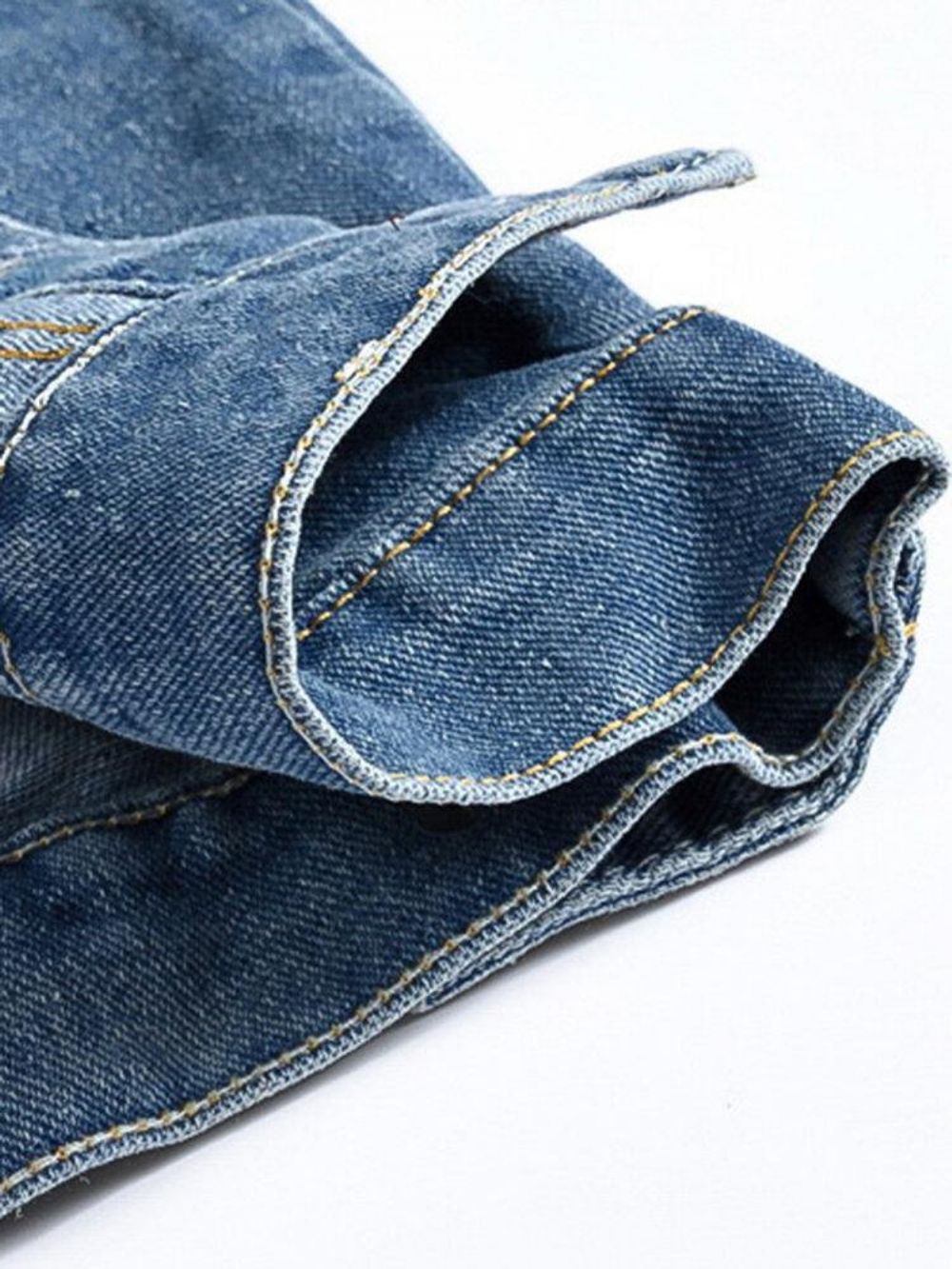 Herrenmode Denim Doppeltaschen Umlegekragen Freizeitweste