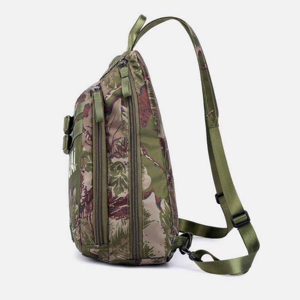 Herren-Camouflage-Multifunktions-Wasserdichte Sport-Brusttasche Mit Großer Kapazität Umhängetasche Umhängetasche Rucksack