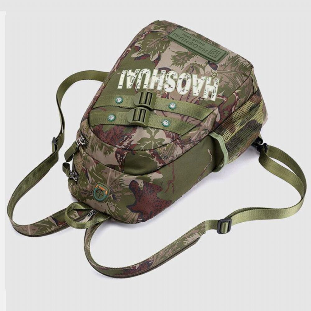 Herren-Camouflage-Multifunktions-Wasserdichte Sport-Brusttasche Mit Großer Kapazität Umhängetasche Umhängetasche Rucksack