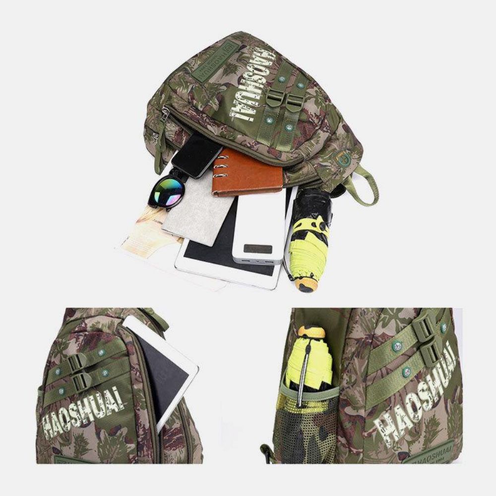 Herren-Camouflage-Multifunktions-Wasserdichte Sport-Brusttasche Mit Großer Kapazität Umhängetasche Umhängetasche Rucksack