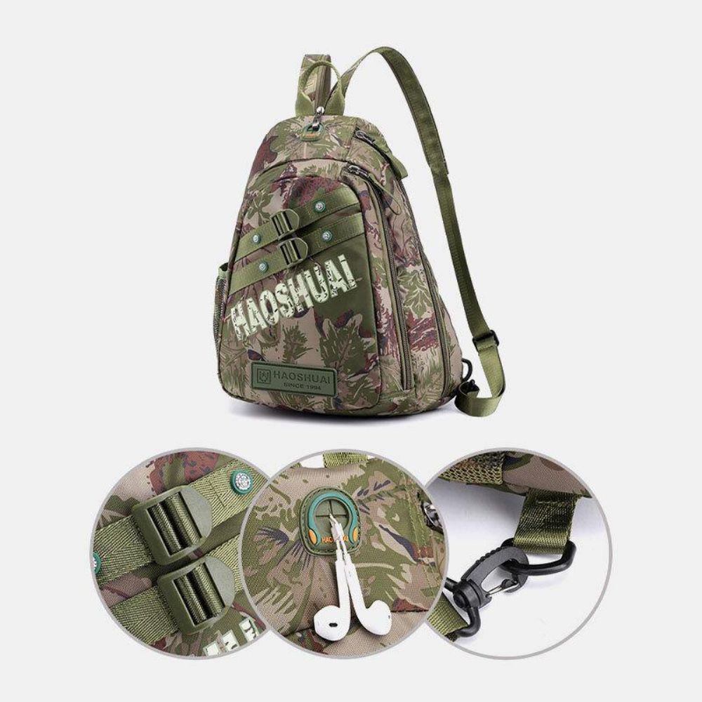 Herren-Camouflage-Multifunktions-Wasserdichte Sport-Brusttasche Mit Großer Kapazität Umhängetasche Umhängetasche Rucksack