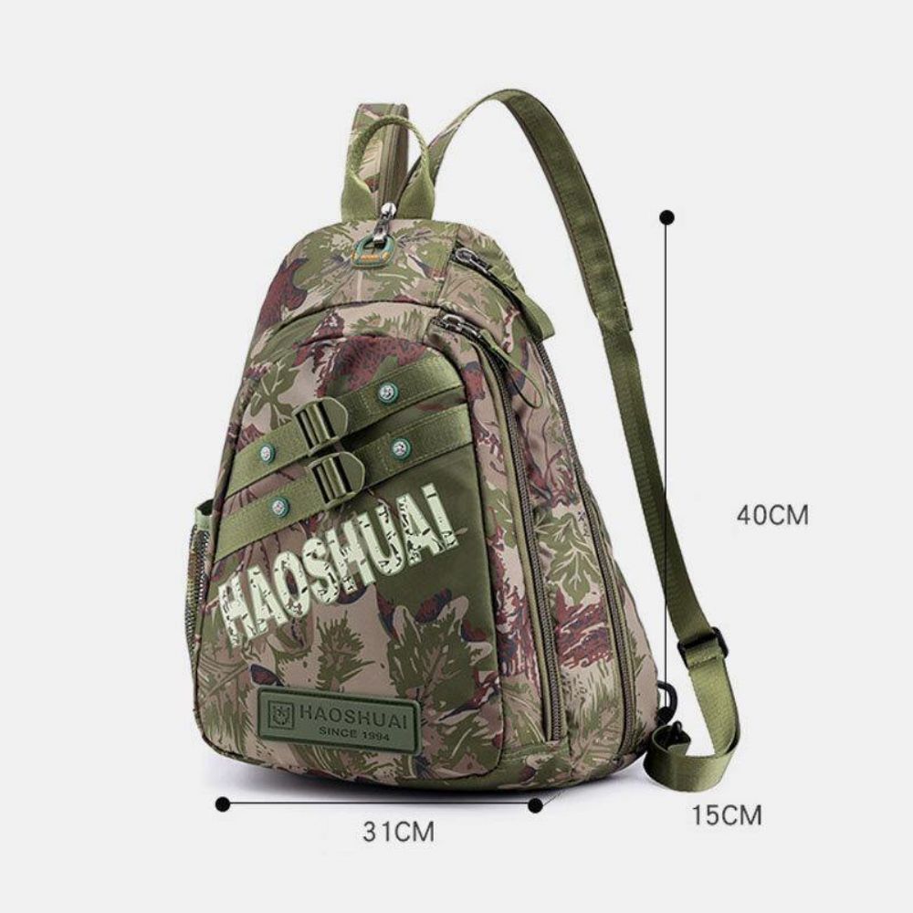 Herren-Camouflage-Multifunktions-Wasserdichte Sport-Brusttasche Mit Großer Kapazität Umhängetasche Umhängetasche Rucksack