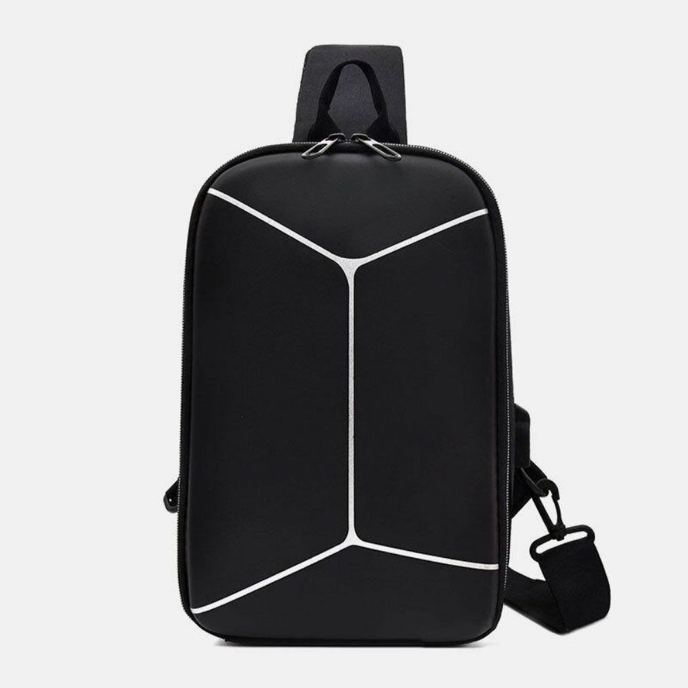 Männer Nylon Usb Lade Lässige Outdoor Kurze Brusttasche Umhängetasche