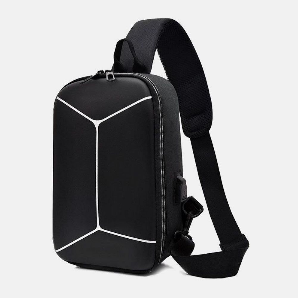 Männer Nylon Usb Lade Lässige Outdoor Kurze Brusttasche Umhängetasche