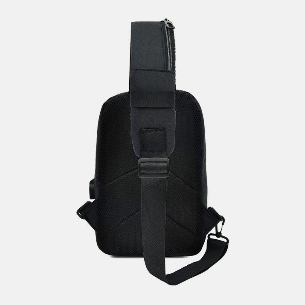 Männer Nylon Usb Lade Lässige Outdoor Kurze Brusttasche Umhängetasche