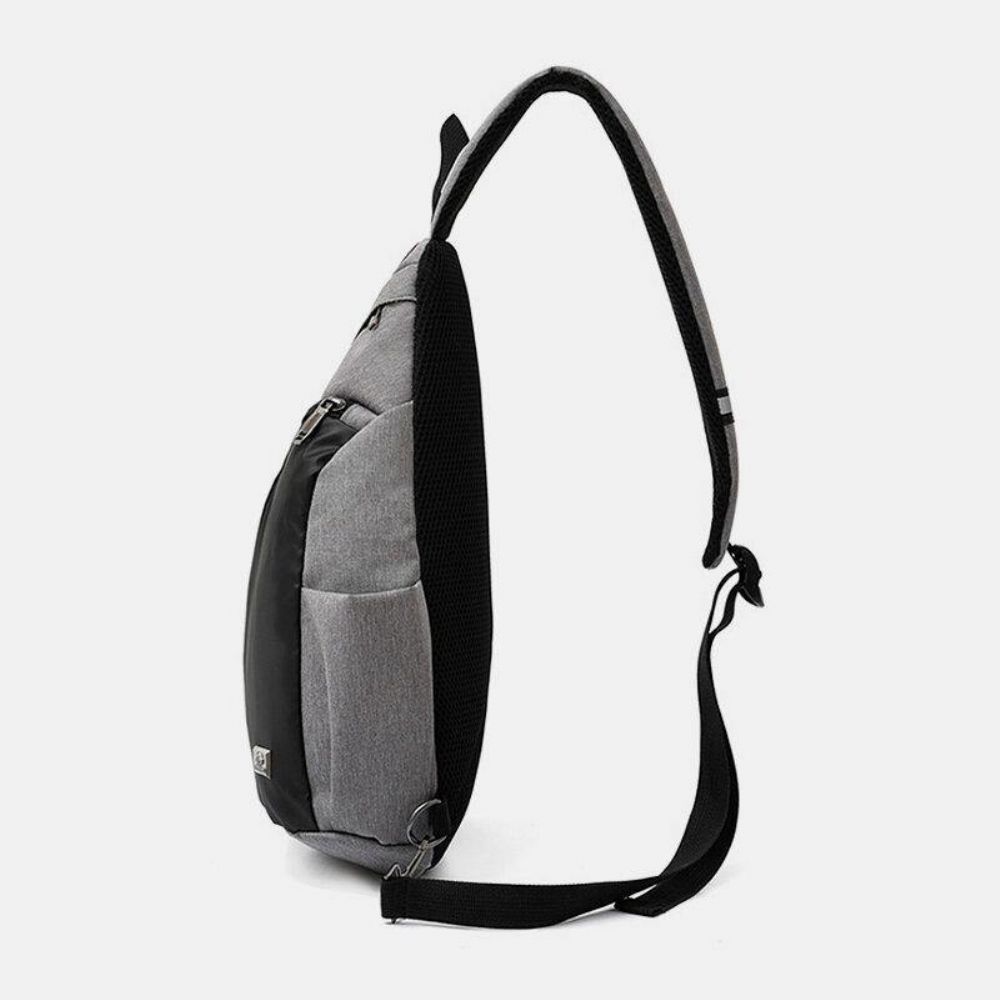 Unisex-Nylon Leicht Kontrastfarbe Lässig Outdoor-Reisen Multi-Carry-Umhängetasche Umhängetasche Brusttasche