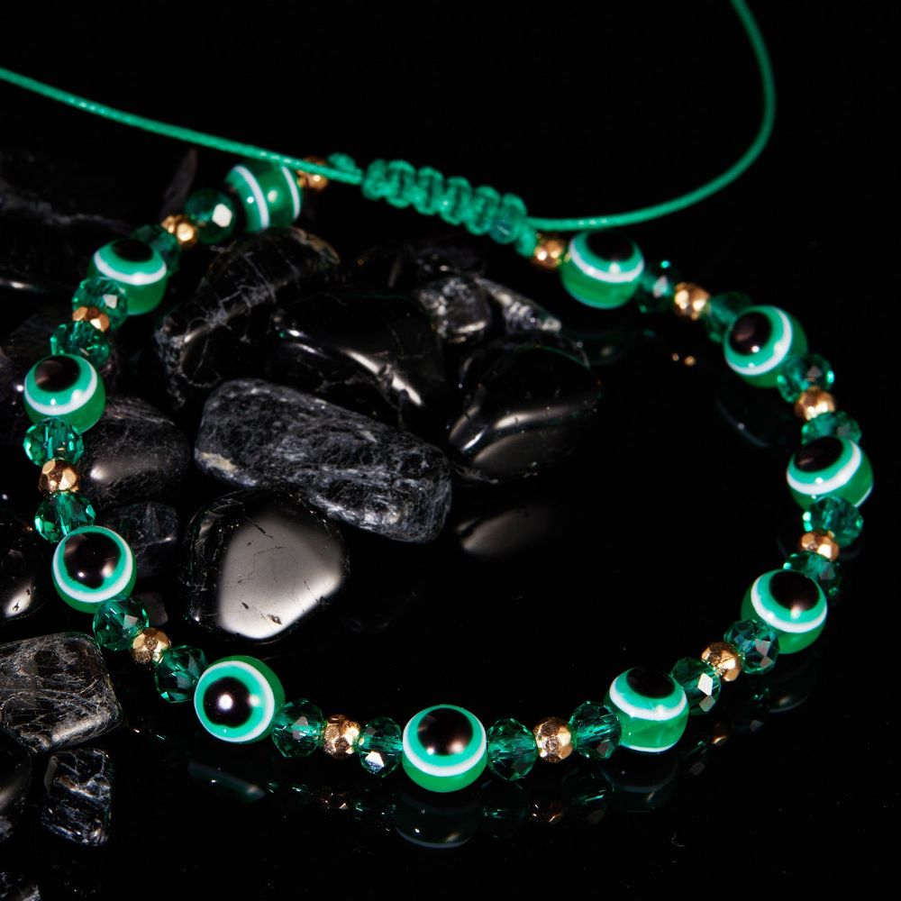 Eye Crystal Bead Pull Verstellbares Armband